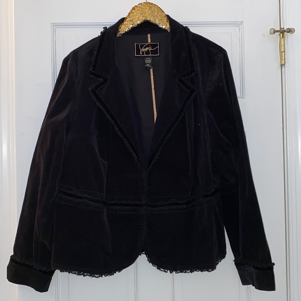Venezia Black Corduroy Blazer Size 18/20